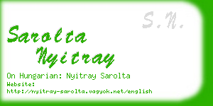 sarolta nyitray business card